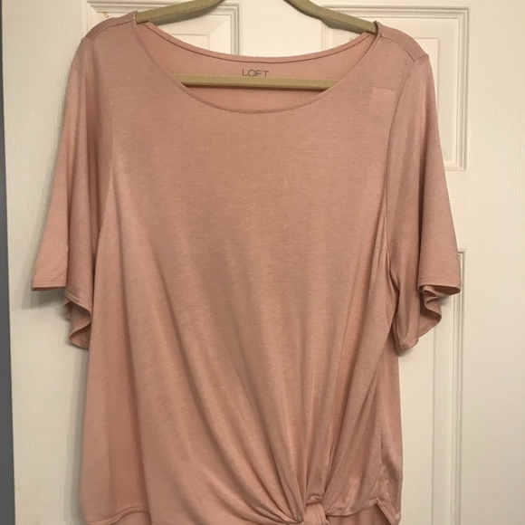 NEW LOFT Outlet Tie Hem Tee - Picture 1 of 8